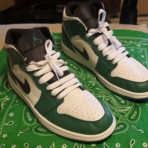 Green Nike Jordan sneakers